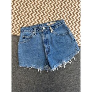 Vtg Sasson Cut Off Short Sz 9/10 Denim High Waist Jean Distressed Cowgirl Shorts